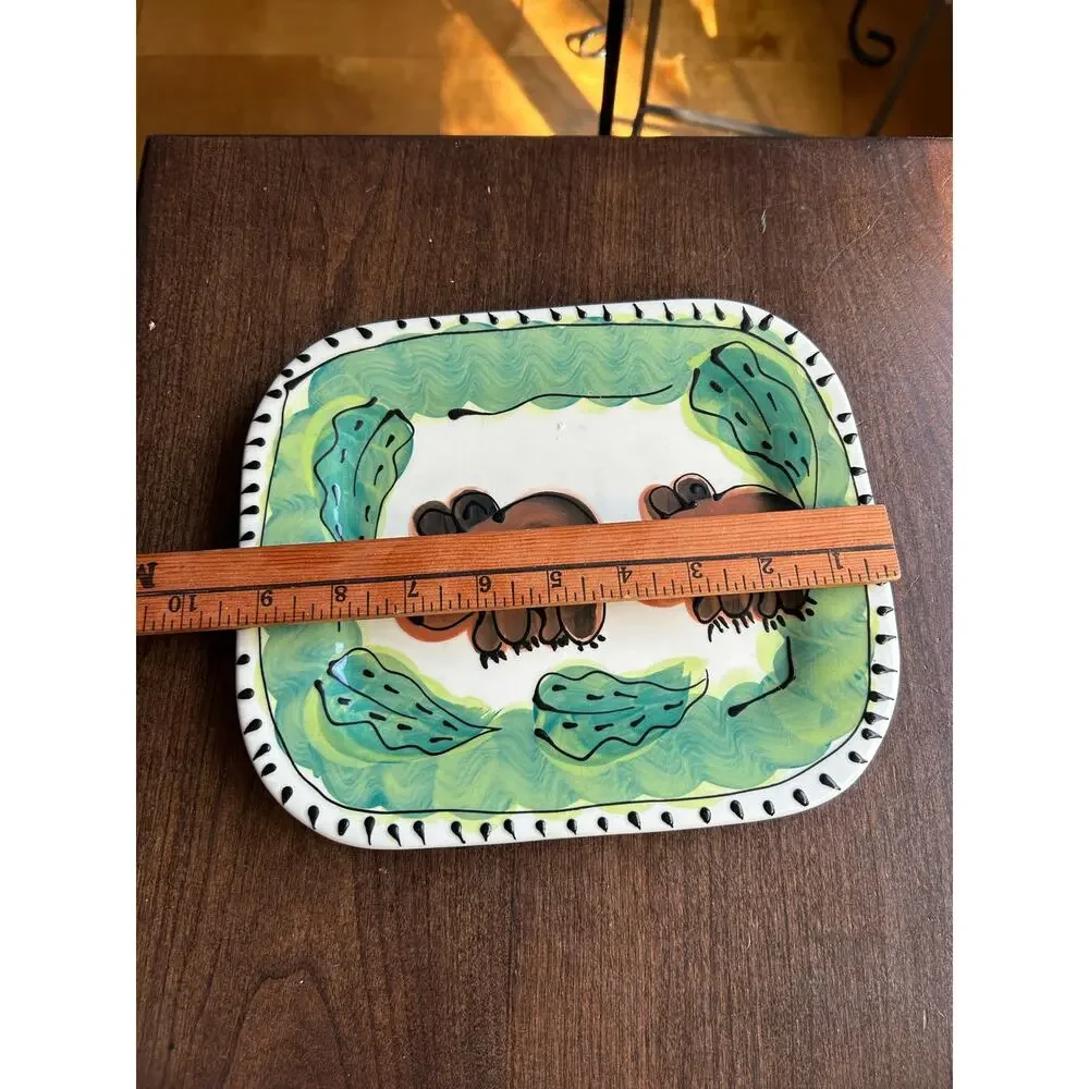 DEBRA CHERNIAWSKY CERAMIC PLATES TRAYS MOOSE BEARS POTTERY 1996 TABLE ARTS
